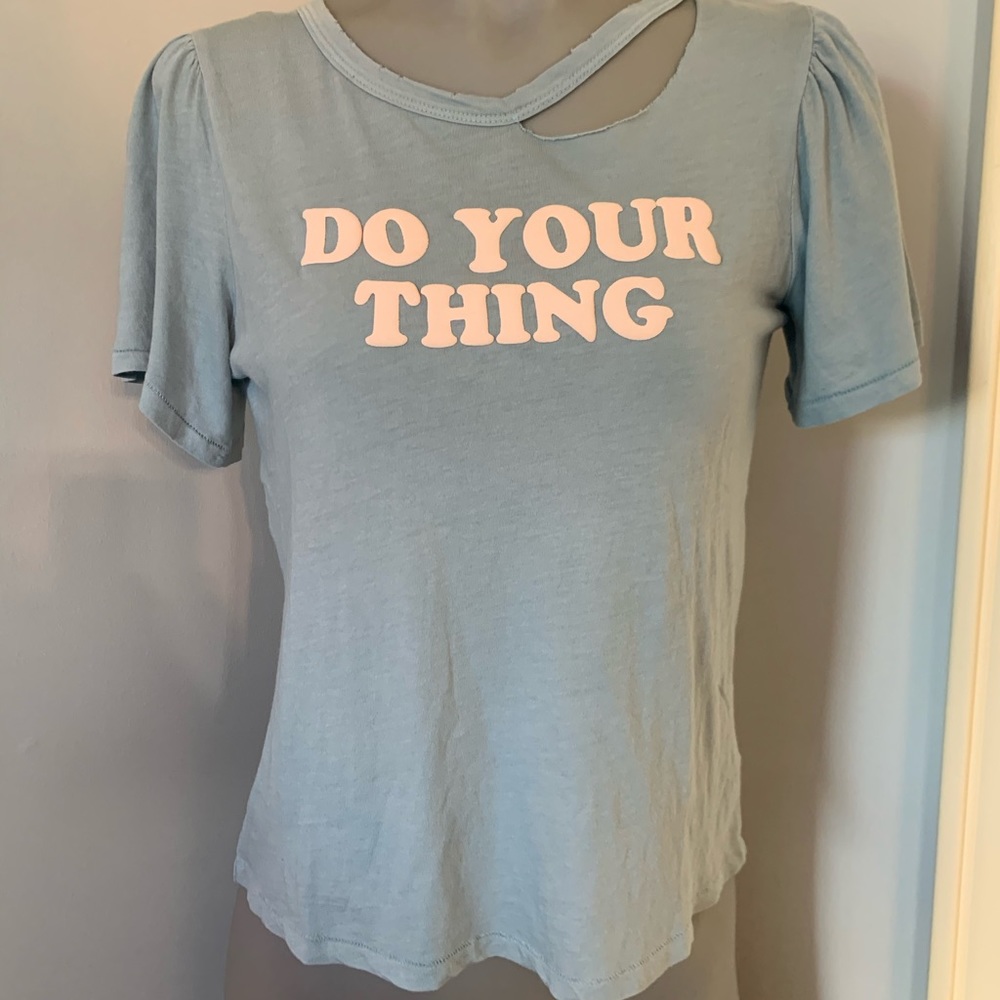 Light blue graphic tee